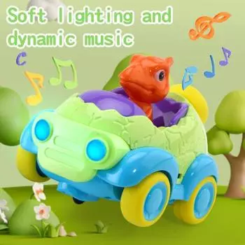 Мультяшный динозавр с дистанционным управлением и музыкальным светом детский электрический 2,4 ГГц RC динозавр оранжевый