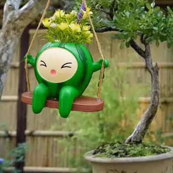 Мультяшный дизайн фруктов подвесной кашпо для помещений и улицы Watermelon