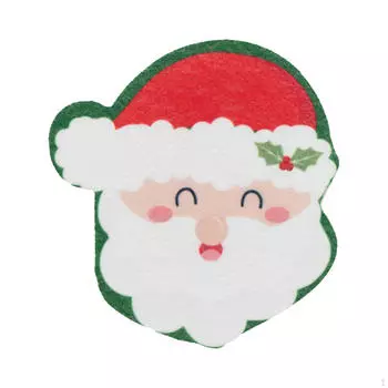 Мультяшный дизайн кухонное полотенце для рождественской уборки многоцелевой губки с антипригарным покрытием кастрюль Santa Claus