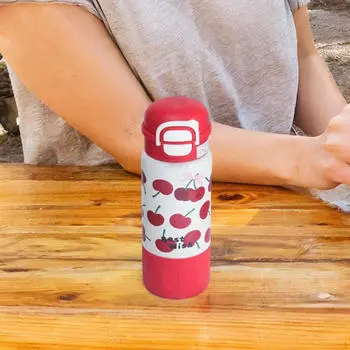 Мультяшный дизайн термокружка для воды для детей, спорта и походов Red Cherry