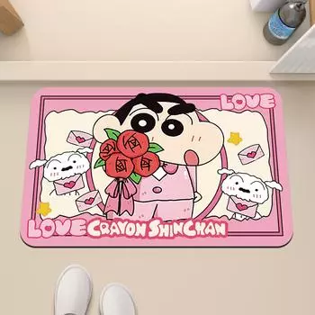 Мультяшный Дофаминовый Мелок Маленький Новый Коврик Для Пола Диатомовая Грязь Стиль Коврик Для Ванной Комнаты Туалетный Коврик Впитывающий Коврик Для Ног 30 * 40cm