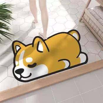 Мультяшный домашний мягкий коврик с диатомовой грязью для ванной комнаты, нескользящий коврик для туалета, впитывающий коврик для ног 40*60cm