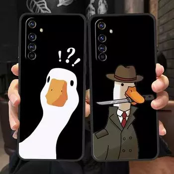 Мультяшный Doubt Duck для Realme 11 10 9 8 5G 7 6 GT2 Pro Plus C21 C11 C25 C35 силиконовый чехол для Realme GT Neo 2 3 3T чехол для телефона Realme GT Neo 3
