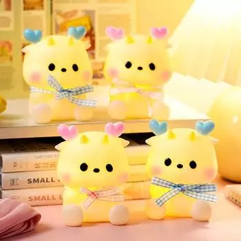 Мультяшный дракон Ночь очаровательный внешний вид мерцающий светильник на батарейках Бесплатная светодиодная прикроватная лампа украшение для рабочего стола синий