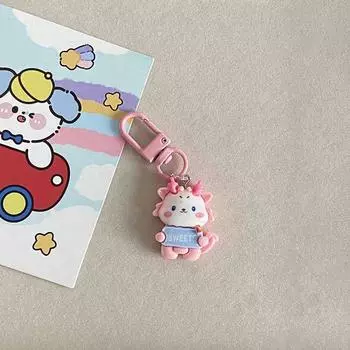 Мультяшный дракончик брелок кулон рюкзак подвесные украшения аксессуары подарки светло-розовый