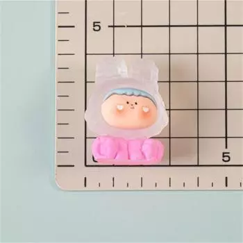Мультяшный градиент Лилит крошечные украшения для поделок симпатичная смоляная миниатюра кукла с сердечком для украшения дома для изготовления ювелирных изделий