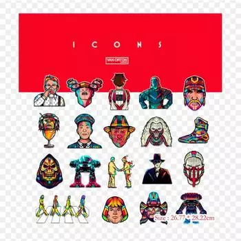 Мультяшный графический дизайн, художественная термопечать, виниловые нашивки, наклейки для одежды, аппликации «сделай сам», моющиеся нашивки