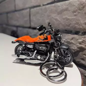 Мультяшный хип-хоп мини маленький мотоцикл брелок креативная личность пара сумка Tide крутая игрушка модель кулон маленький подарок красный