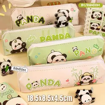 Мультяшный холст Капибара Панда Кролик Пенал Милый Креативный Канцелярский Ящик Большая Вместимость Пенал Школьные Принадлежности