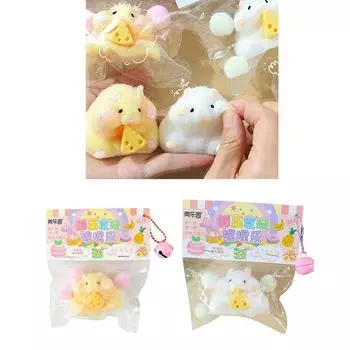 Мультяшный хомяк, медленно поднимающаяся игрушка для снятия стресса, мультяшная декомпрессионная игрушка для детей, подарок для снятия стресса жёлтый