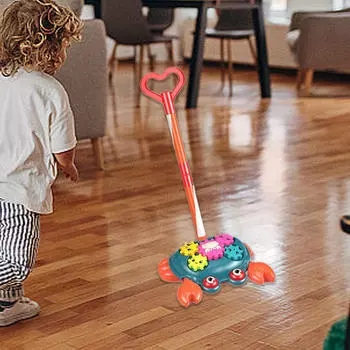 Мультяшный игрушечный самолетик, ходячий краб со съемным стержнем, дошкольные обучающие занятия для малышей