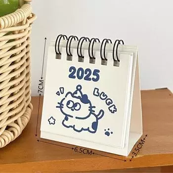 Мультяшный кавайный стоячий перекидной настольный календарь милый портативный настольный календарь мини ежемесячный планировщик домашний офис украшения подарки