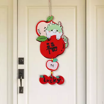 Мультяшный китайский дракон год подвесной кулон лунное украшение для домашнего офиса декор 20cmx59cm