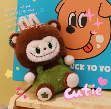 Мультяшный комбинезон Ткань Rab Ткань Кукла Медведь Дракон Кроличьи уши Тряпичная кукла Мальчики и девочки Подушка для сна 32cm