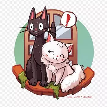 Мультяшный кот Музей Гибли, термочувствительные нашивки на заказ для одежды, наклейки с аппликациями на одежду, термочувствительная нашивка на заказ