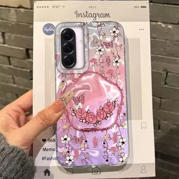 Мультяшный Кот Сердце Девочки Чехол Для Samsung Galaxy A56 A16 A26 A36 A06 A55 A35 A25 A15 A12 A32 A54 S24 S25 S22 S23 FE Fundas Чехол Samsung Galaxy A32 4G белый