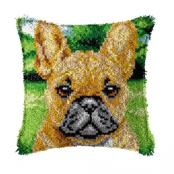 Мультяшный Кот Животное Вышивка Крючком Подушка Узелковая Вышивка Набор Сделай Сам Ручные Крючки Вязаный Ковер Крючок Защелка Наборы для Ковра