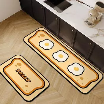Мультяшный коврик для кухни, сливной коврик, милый коврик для двери, туалет, ванная комната, впитывающий быстросохнущий коврик 40*60+40*120cm