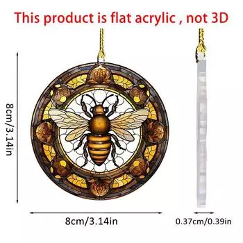 Мультяшный Красочный Круглый Акриловый Орнамент Пчела Идеально Подходит Для Брелоков Шармов И