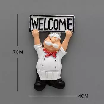 Мультяшный креативный хлеб шеф-повар магнит на холодильник 3d магниты на холодильник Мультяшные персонажи наклейки на холодильник украшения дома подарки