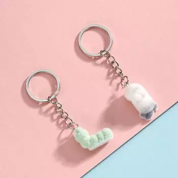 Мультяшный креативный трехмерный брелок для ключей с изображением морской выдры, брелок для ключей от машины, изысканный рюкзак, украшения, аксессуары, подарки A2