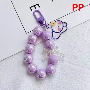 Мультяшный кролик, бисерный мобильный телефон, подвеска, ремешок, брелок, шнурок для женщин, милая девушка, ювелирные изделия, телефон, подвесной держатель, кулон розовый