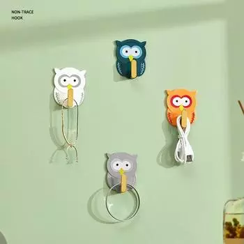 Мультяшный крючок, многофункциональный крючок без перфорации, роскошный крючок в виде совы без перфорации, вешалка для посуды, кухонные гаджеты, вешалка для полотенец