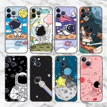 Мультяшный крутой чехол с астронавтом для Apple iPhone 14 Pro Max 13 11 12 Mini SE 7 8 Plus X XS 6 6S, силиконовый чехол для телефона, мягкий чехол из ТПУ iPhone 6 6S Plus
