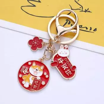 Мультяшный кулон Maneki Neko сумка кулон Lucky Cat брелок Мини-корги брелок пара Style A