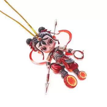 Мультяшный кулон Нэчжа Брелок Аниме Нэчжа 2D Плоская акриловая подвеска Шарм, Подвесное украшение для автомобиля, сумки, праздника, вечеринки, подарок