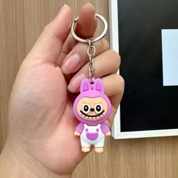 Мультяшный Лабубу Маленький Ягненок 3D Кукла Брелок - Милый Мальчик Украшение для Школьного Рюкзака Подарок