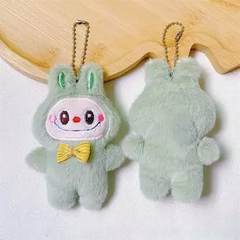 Мультяшный Лабубу плюшевые игрушки кукла брелок кавайный аниме кулон брелок милые дети девочки подарки на день рождения рюкзак повесить зелёный