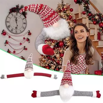 Мультяшный лесной безликий гном, кукла-обнимашка, рождественская елка, топпер, украшение в виде гнома, реквизит разноцветный