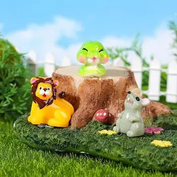 Мультяшный лев, змея, мышь, маленькая фигурка, поделки, микро, маленькие украшения, миниатюры, сделай сам, креативное украшение для дома, аксессуары, подарки 1.8*2.6cm