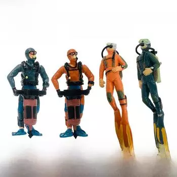 Мультяшный лягушонок-ныряльщик, украшение для аквариума