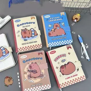 Мультяшный магнитный блокнот с магнитной пряжкой B5 Мини-блокнот Канцелярские принадлежности Capybara Notebook Student style 3
