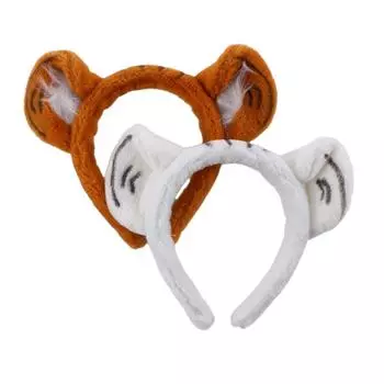 Мультяшный макияж женские аксессуары для волос корейский стиль обруч для волос женская повязка на голову тигриные ушки повязка на голову белый