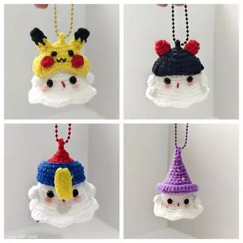 Мультяшный маленький призрак, ручная работа, брелок-подвеска, новинка, креативный автомобильный брелок, украшение для рюкзака, аксессуары, подарки на Хэллоуин