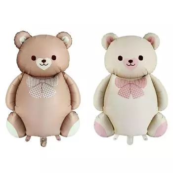 Мультяшный матовый медведь фольгированный шар свадьба детский душ день рождения вечеринка украшения для мероприятий радужный торт конфеты гелиевые шары Other