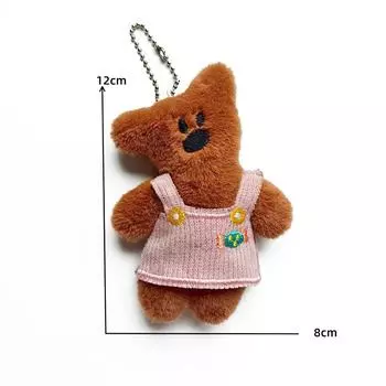 Мультяшный медведь-боб, плюшевая игрушка, милый медведь, кукла-брелок, кулон, плюшевая кукла, парная сумка, амулеты, детский подарок коричневый