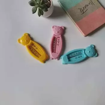 Мультяшный медведь для купания младенцев и комнатный водный термометр Yellow