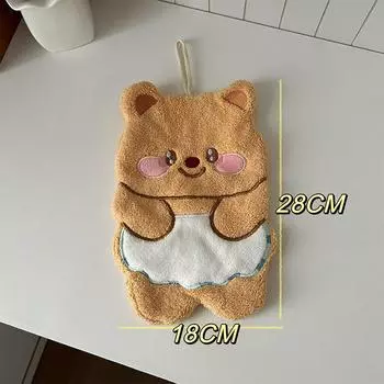 Мультяшный медведь-масло полотенца для рук полотенце для ванной очень толстый коралловый бархатный носовой платок детское мультяшное впитывающее полотенце