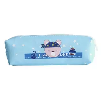 Мультяшный медведь пенал холщовый пенал большой емкости портативный пенал для школы C