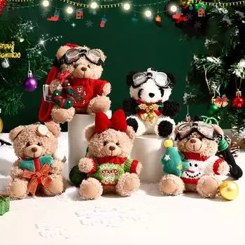 Мультяшный медведь плюшевые игрушки брелок милый рождественский медведь плюшевая кукла брелок рюкзак украшения аксессуары детские подарки A4