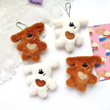 Мультяшный медведь плюшевые куклы брелок кулон милая плюшевая кукла игрушка кавайная мягкая сумка украшения аксессуары подарки кофейный