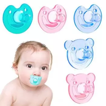 Мультяшный медведь улыбающееся лицо соска-пустышка силиконовая пустышка для новорожденных соска Bear зелёный