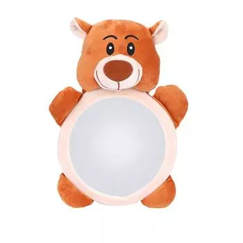 Мультяшный медведь узор автомобильное сиденье игрушка зеркало для новорожденного младенца плюшевая развивающая игрушка