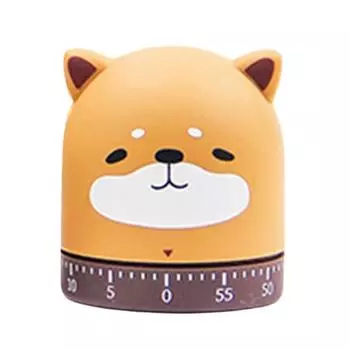 Мультяшный механический таймер Очаровательный внешний вид Компактный Батарея не требуется Простое управление Ручной таймер обратного отсчета красный