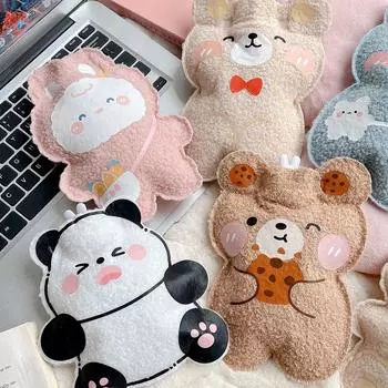 Мультяшный мешок с горячей водой Утолщенный мешок с водой Студенты Кровать Кровать Теплые руки Теплые ноги Мешок, приложенный к животу Hamburger/2pcs