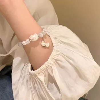 Мультяшный милый браслет с подвеской в виде кота Kt для женщин и девочек, милый браслет из бисера ручной работы, изысканный регулируемый браслет, подарки